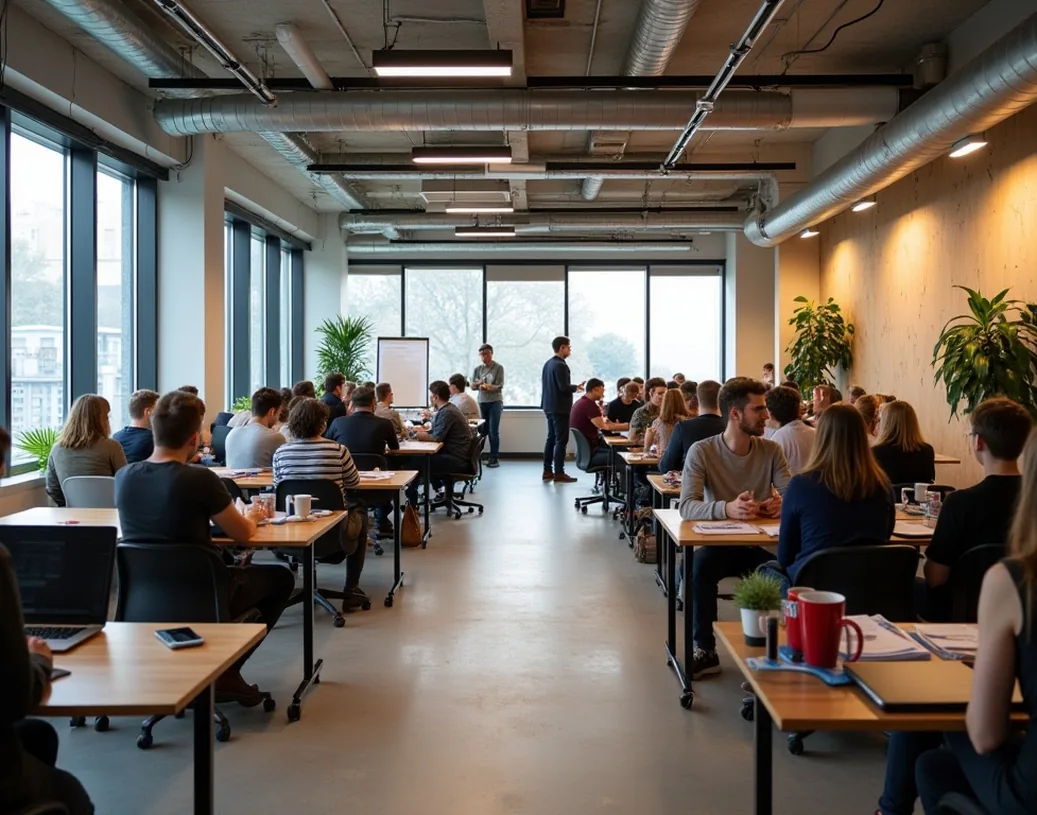 Dynamic startup culture office